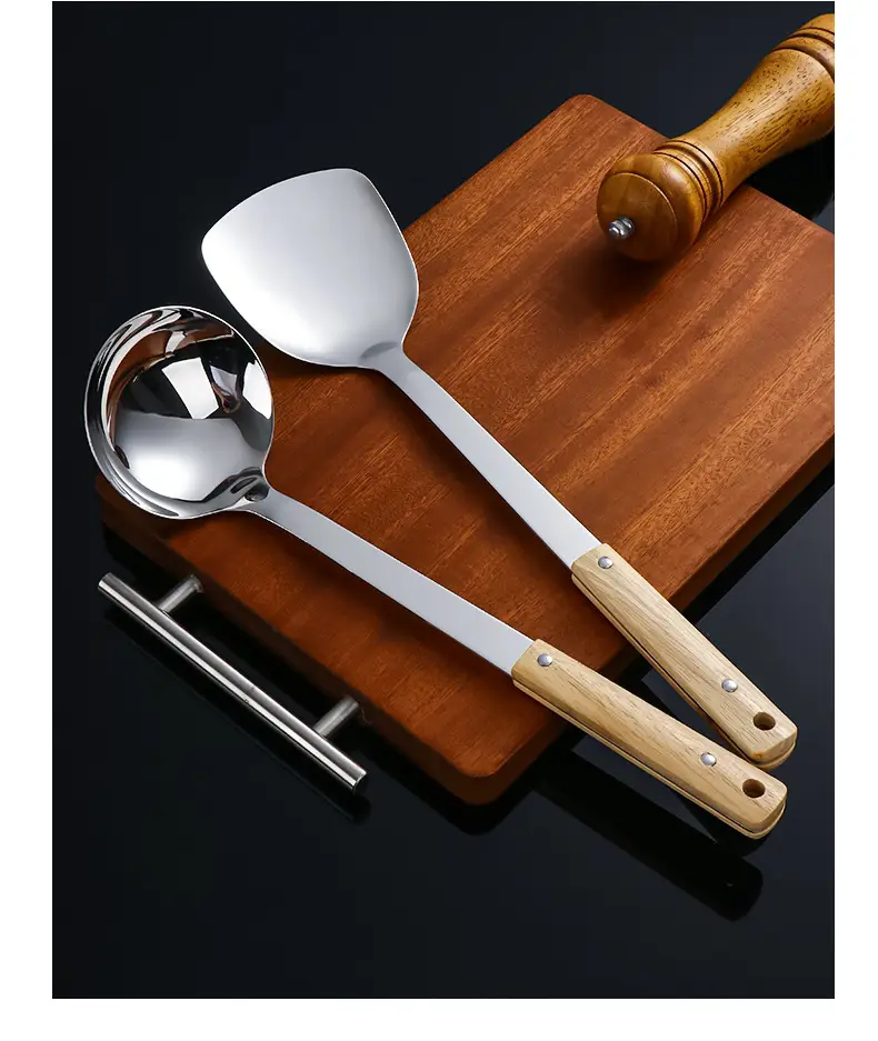 Non-Magnetic Stainless Steel Colander Spoon Set — feature 12