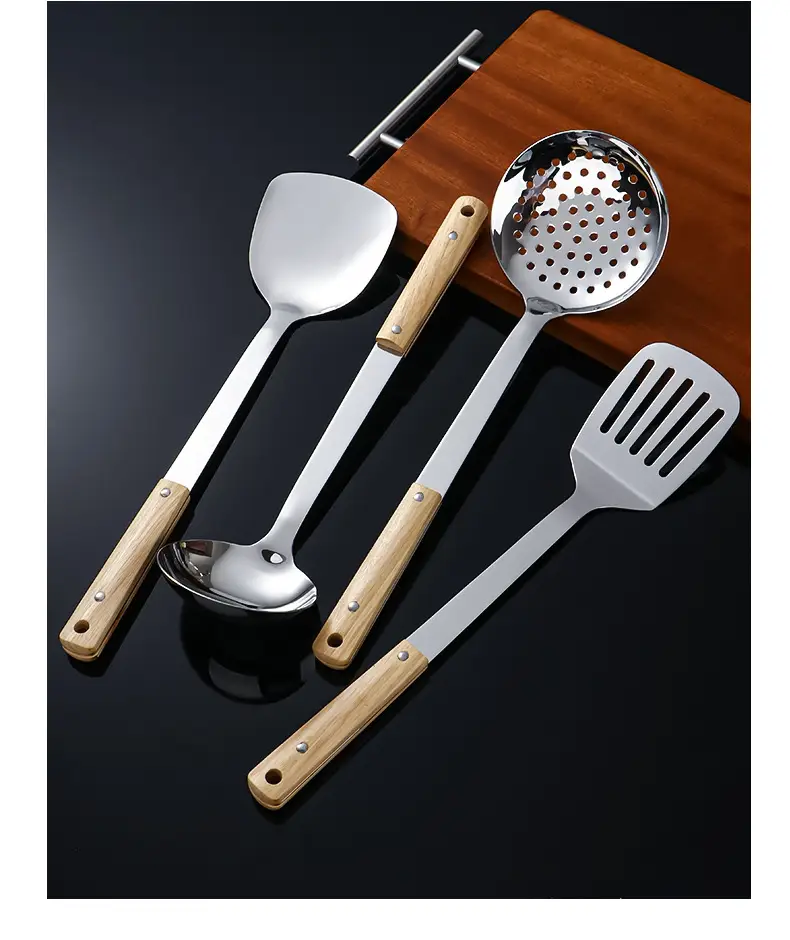 Non-Magnetic Stainless Steel Colander Spoon Set — feature 13