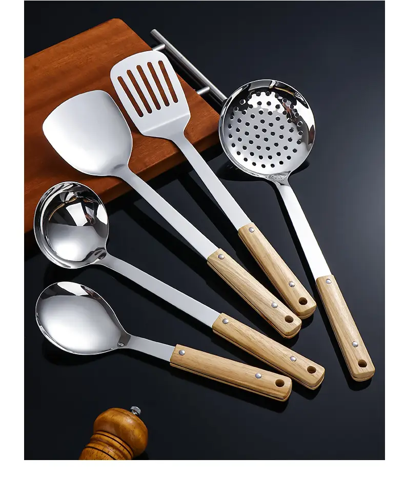 Non-Magnetic Stainless Steel Colander Spoon Set — feature 14