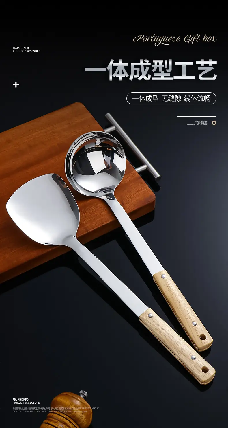 Non-Magnetic Stainless Steel Colander Spoon Set — feature 3