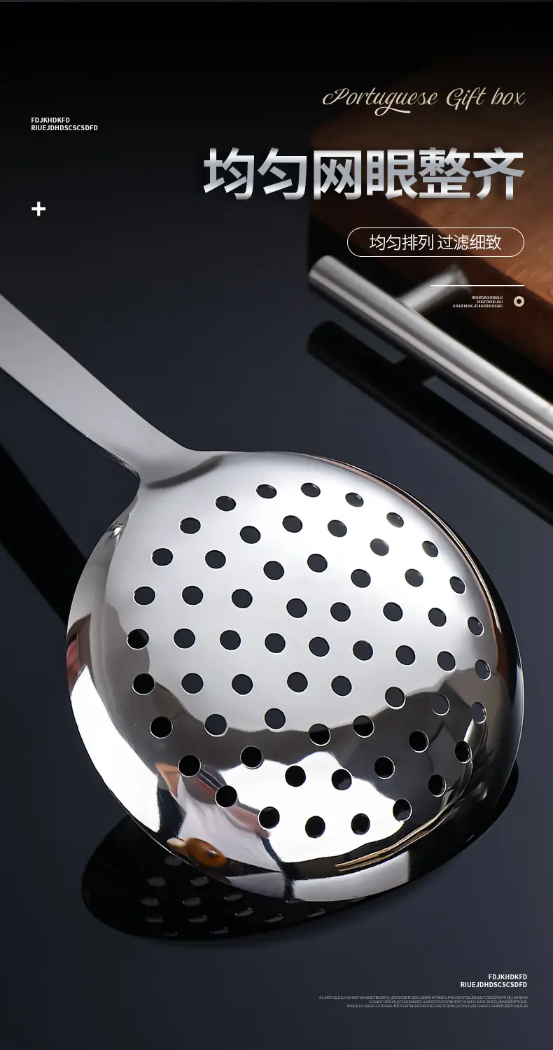 Non-Magnetic Stainless Steel Colander Spoon Set — feature 6