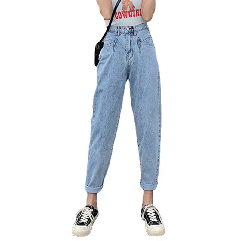 Women High-Waist Slim-Fit Cropped Denim Pants - Image 5