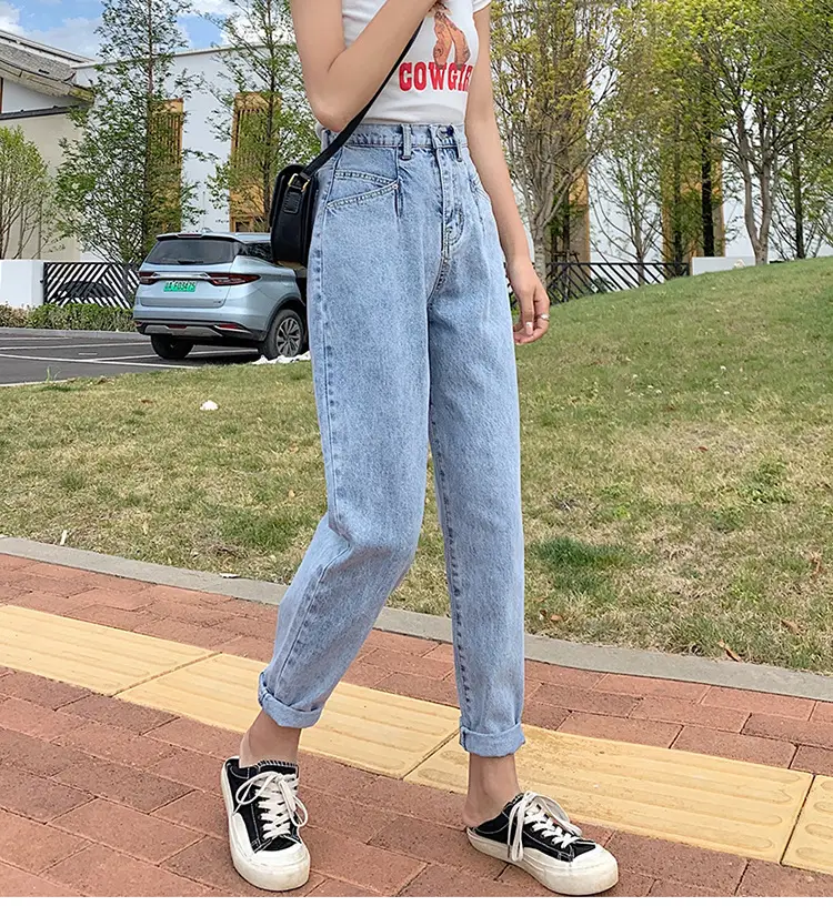 Women High-Waist Slim-Fit Cropped Denim Pants — feature 3