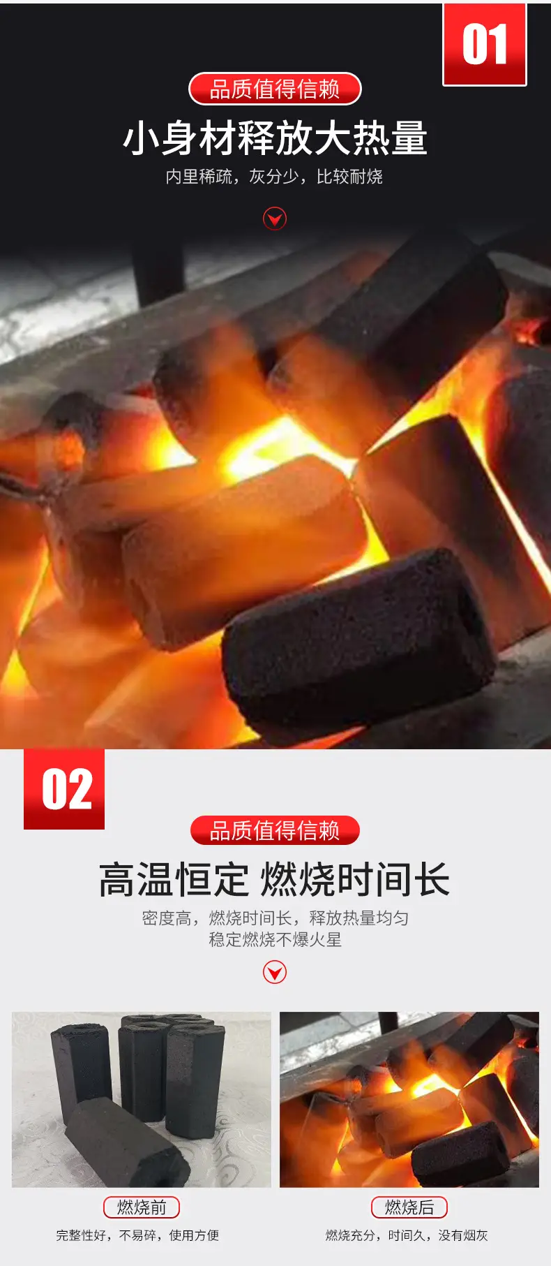 Xinsan Shuo Hexagon Barbecue Mechanism Charcoal 10kg/Box — feature 5