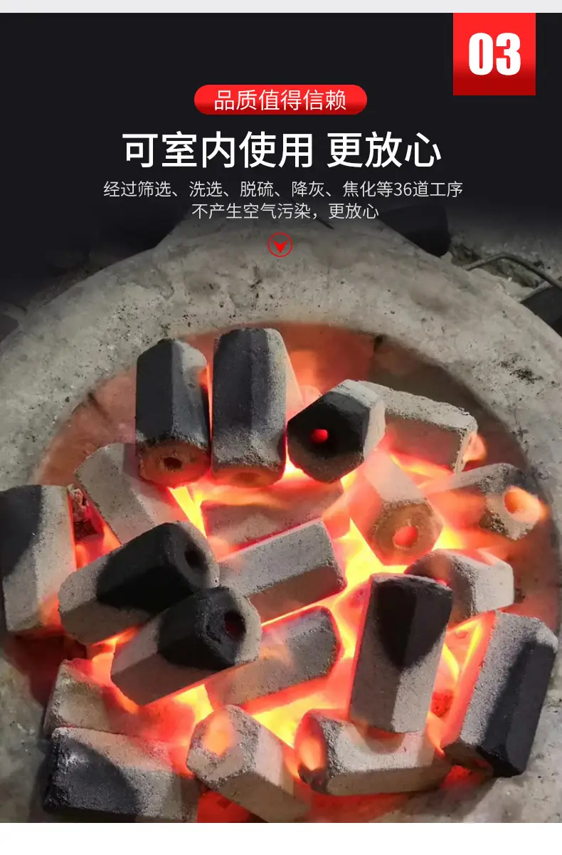 Xinsan Shuo Hexagon Barbecue Mechanism Charcoal 10kg/Box — feature 6