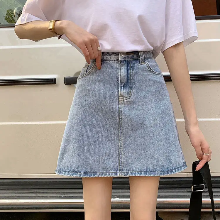 Women Denim High Waist Shorts Black 2021 - Image 2