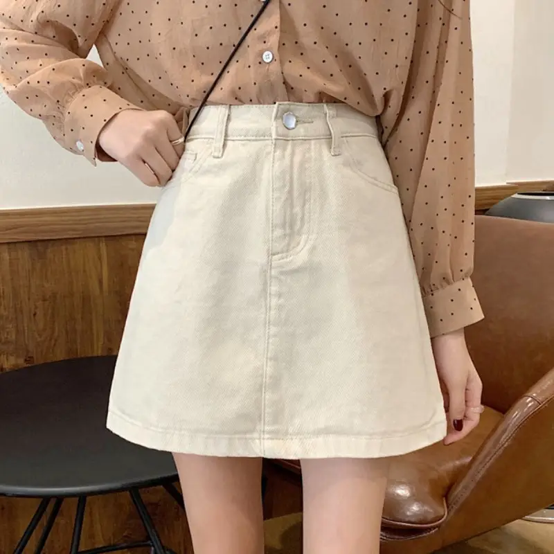 Women Denim High Waist Shorts Black 2021 - Image 4