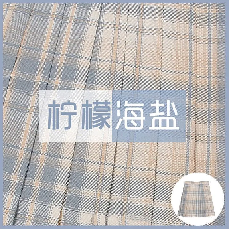 Japanese Plaid Skirt Set for Girls Spring Summer Embroidered - Image 13