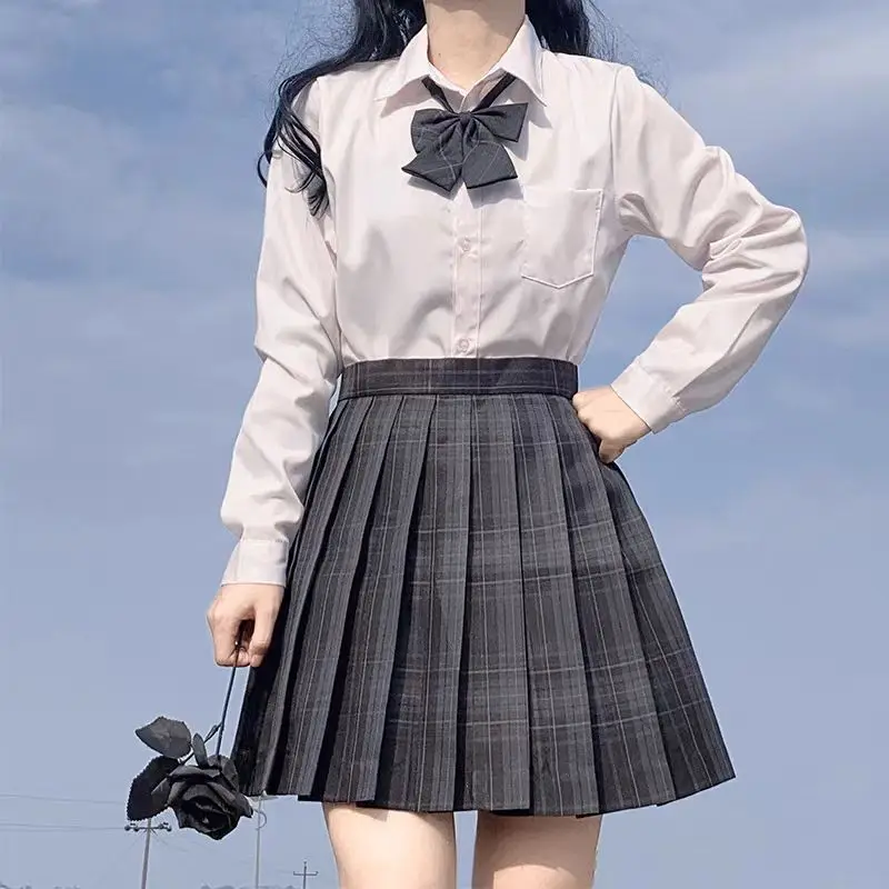 Japanese Plaid Skirt Set for Girls Spring Summer Embroidered - Image 19