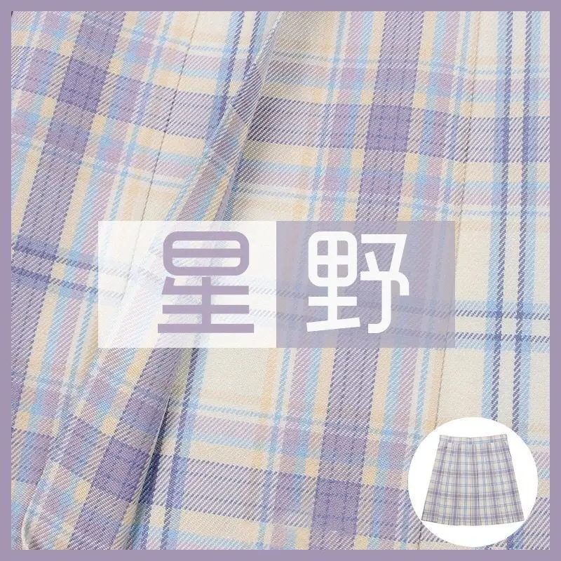 Japanese Plaid Skirt Set for Girls Spring Summer Embroidered - Image 7