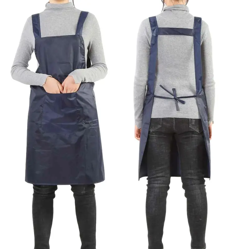 Waterproof Apron with Double Shoulder Straps Red - Image 20