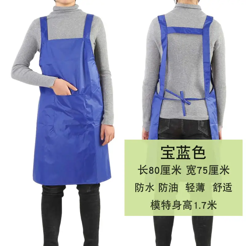 Waterproof Apron with Double Shoulder Straps Red - Image 5