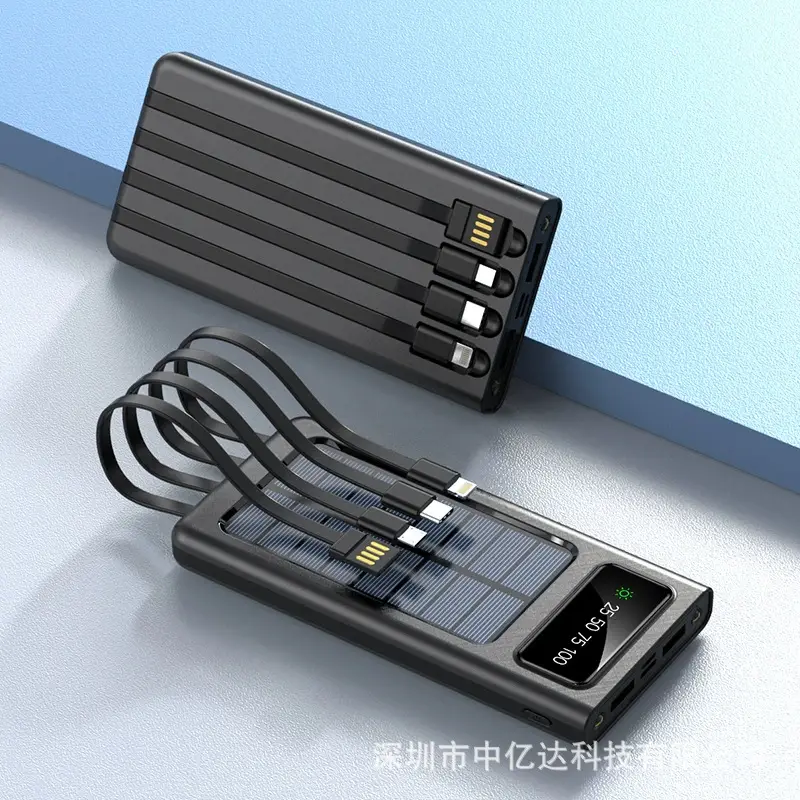 Solar Power Bank 20000mA Digital Display Camping LED - Image 3