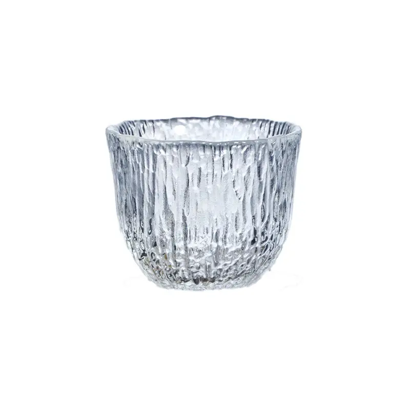 Japanese-style Tea Tasting Glass Cup Set Gold Tracing - Image 5