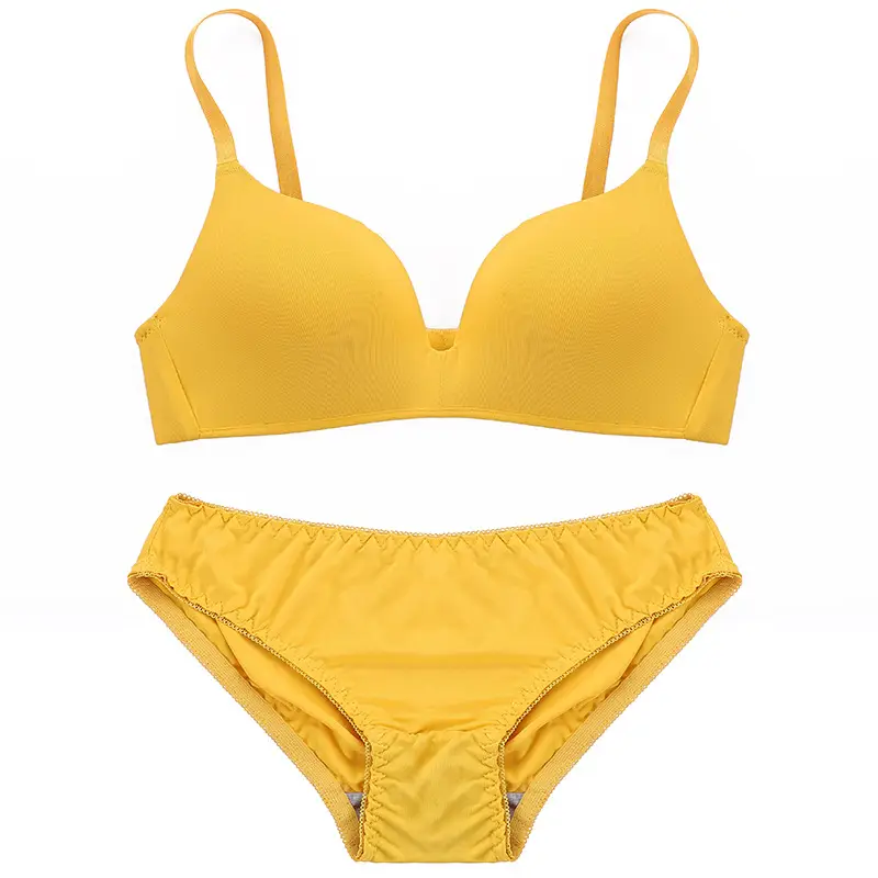 Women's Summer Thin Seamless Underwear, No Underwire, Breathable Push-Up Bra for Women, Student Underwear for Small Busts