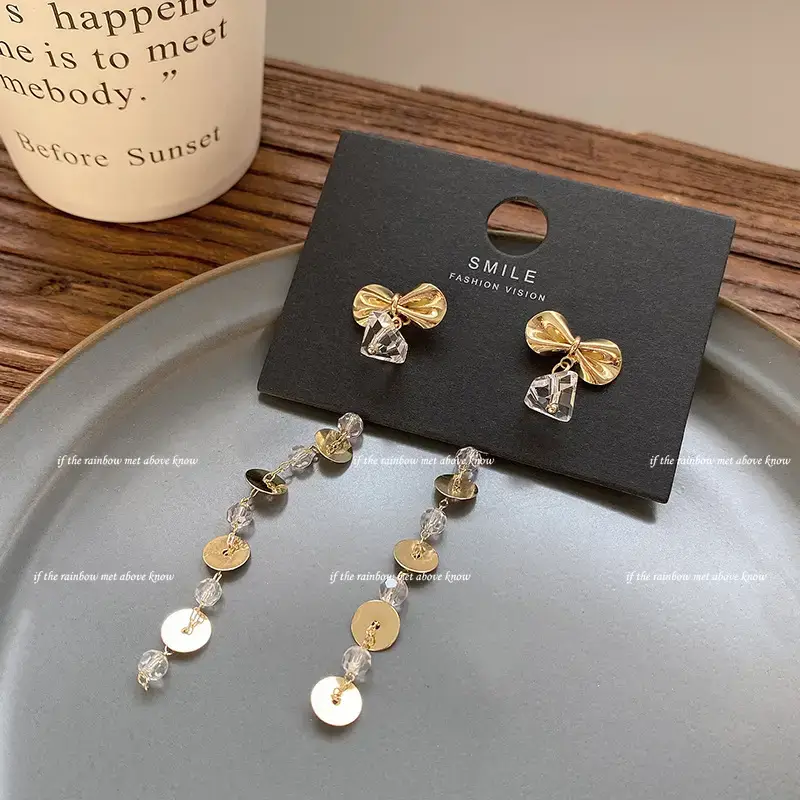 925 Silver Needle Tassel Earrings for Women