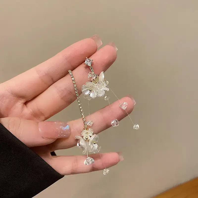 925 Silver Needle Tassel Earrings for Women