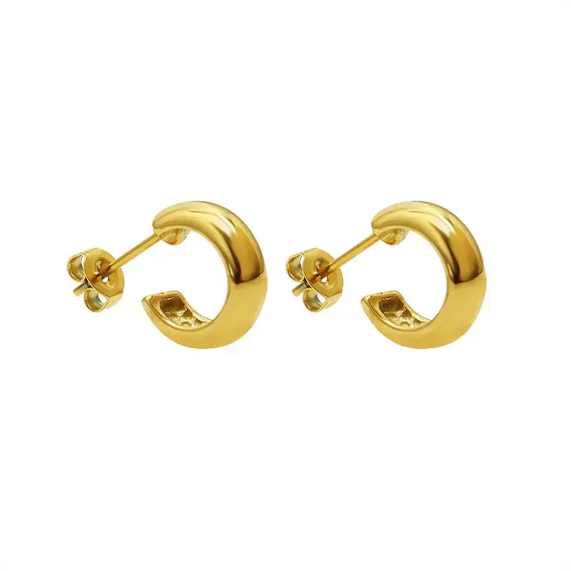 18k Gold Cross-Carrier Earrings for Women - Image 6