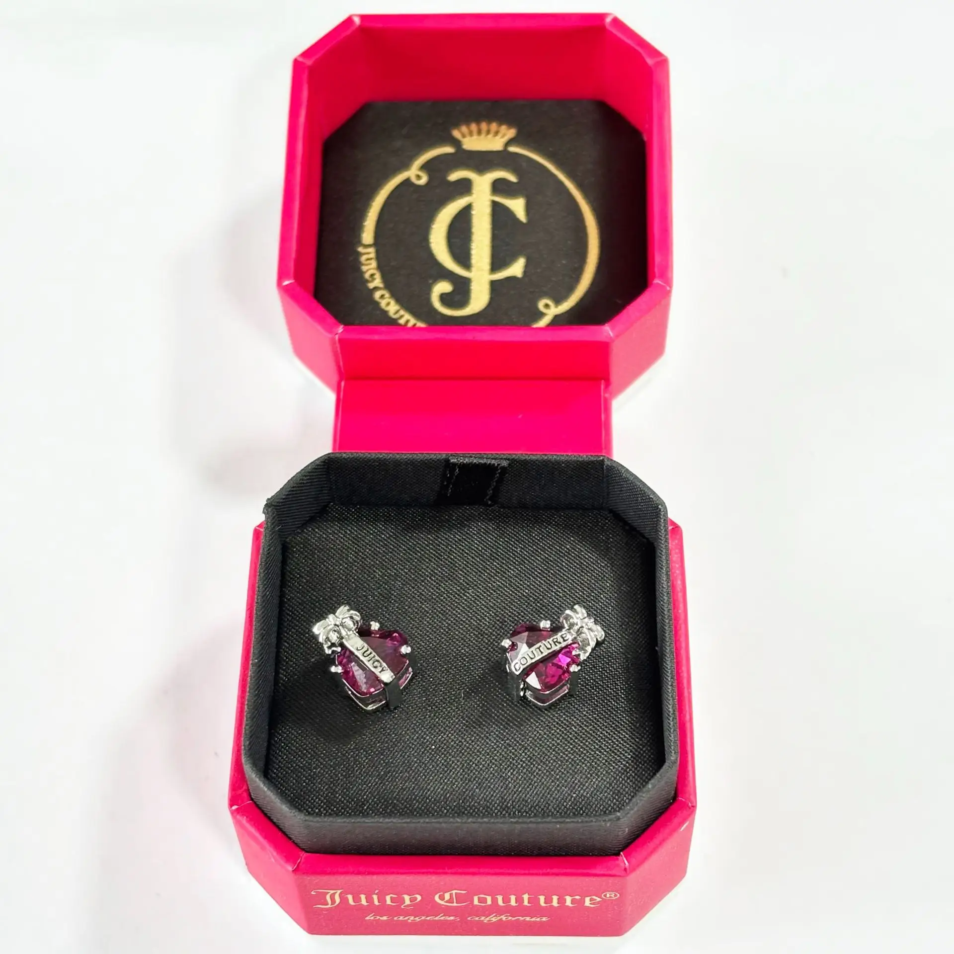 Juicy Heart Bow Zircon Earrings Korean Style Candy Color - Image 4