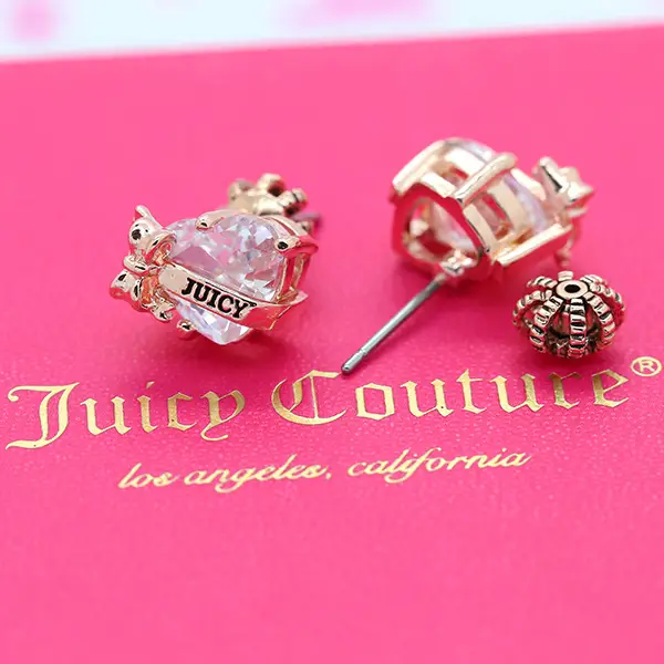 Juicy Heart Bow Zircon Earrings Korean Style Candy Color — feature 16