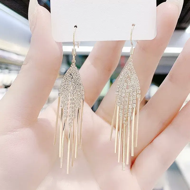 Full Diamond Tassel Earrings for Women 2024 — feature 2