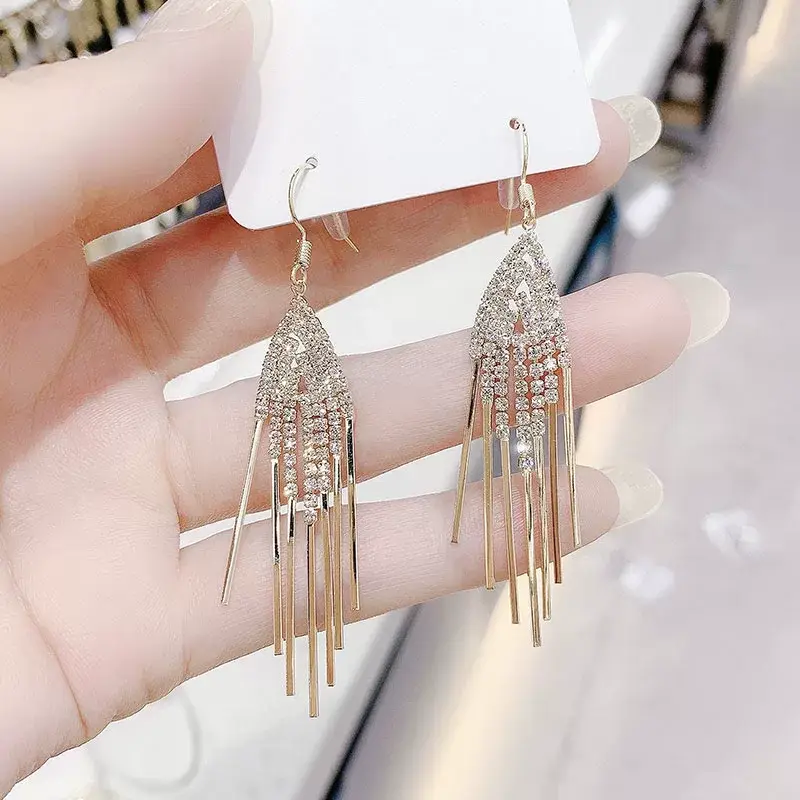 Full Diamond Tassel Earrings for Women 2024 — feature 4