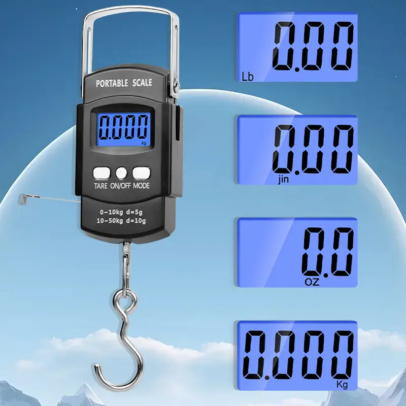 Portable 50kg Electronic Fishing Scale with Tape Measure - Image 2