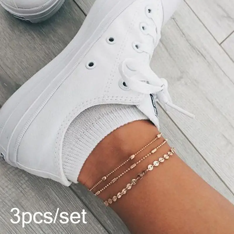 European & American Cross-Country Retro Chain Anklet Set for Women — feature 2