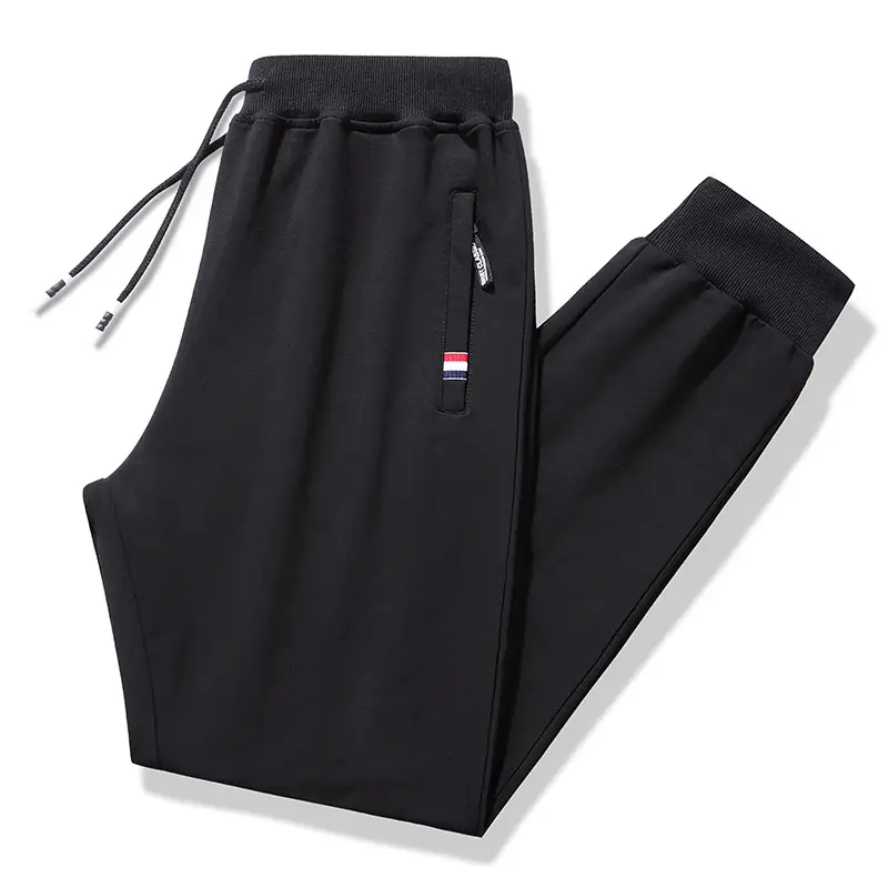 Men's Grey Straight Cut Cotton Pants Spring Autumn Plus Size - Image 13