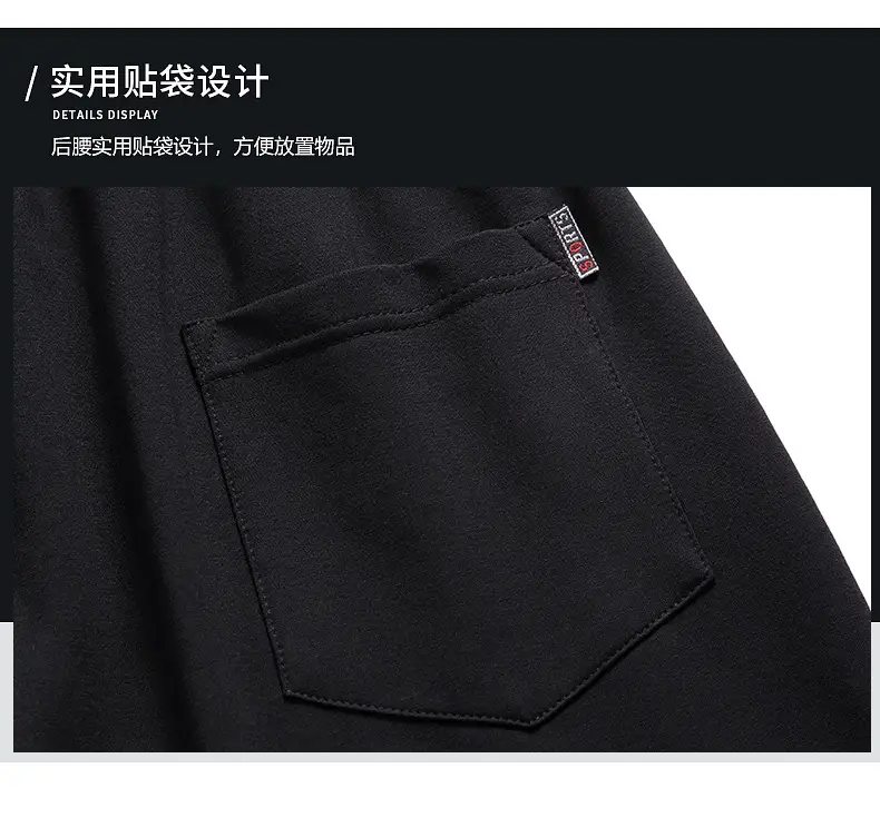 Men's Grey Straight Cut Cotton Pants Spring Autumn Plus Size — feature 19