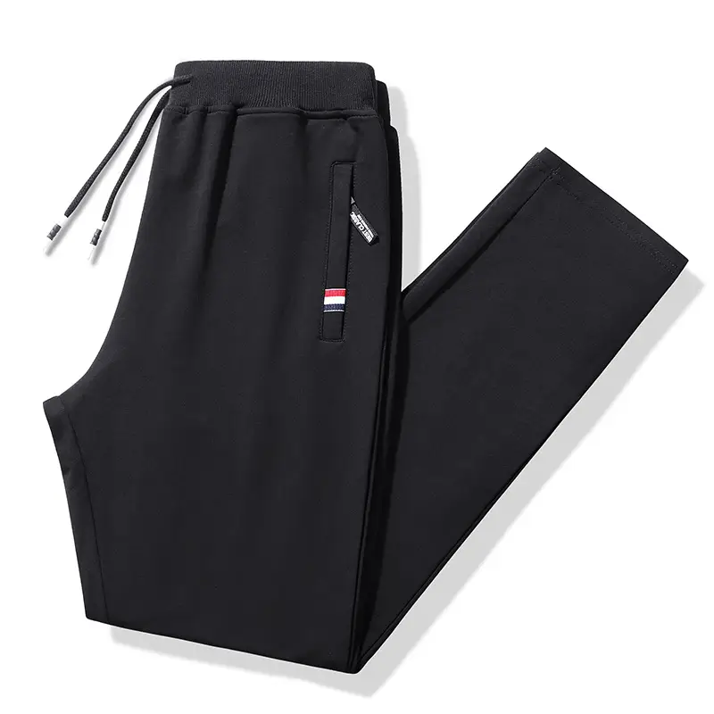 Men's Grey Straight Cut Cotton Pants Spring Autumn Plus Size - Image 8