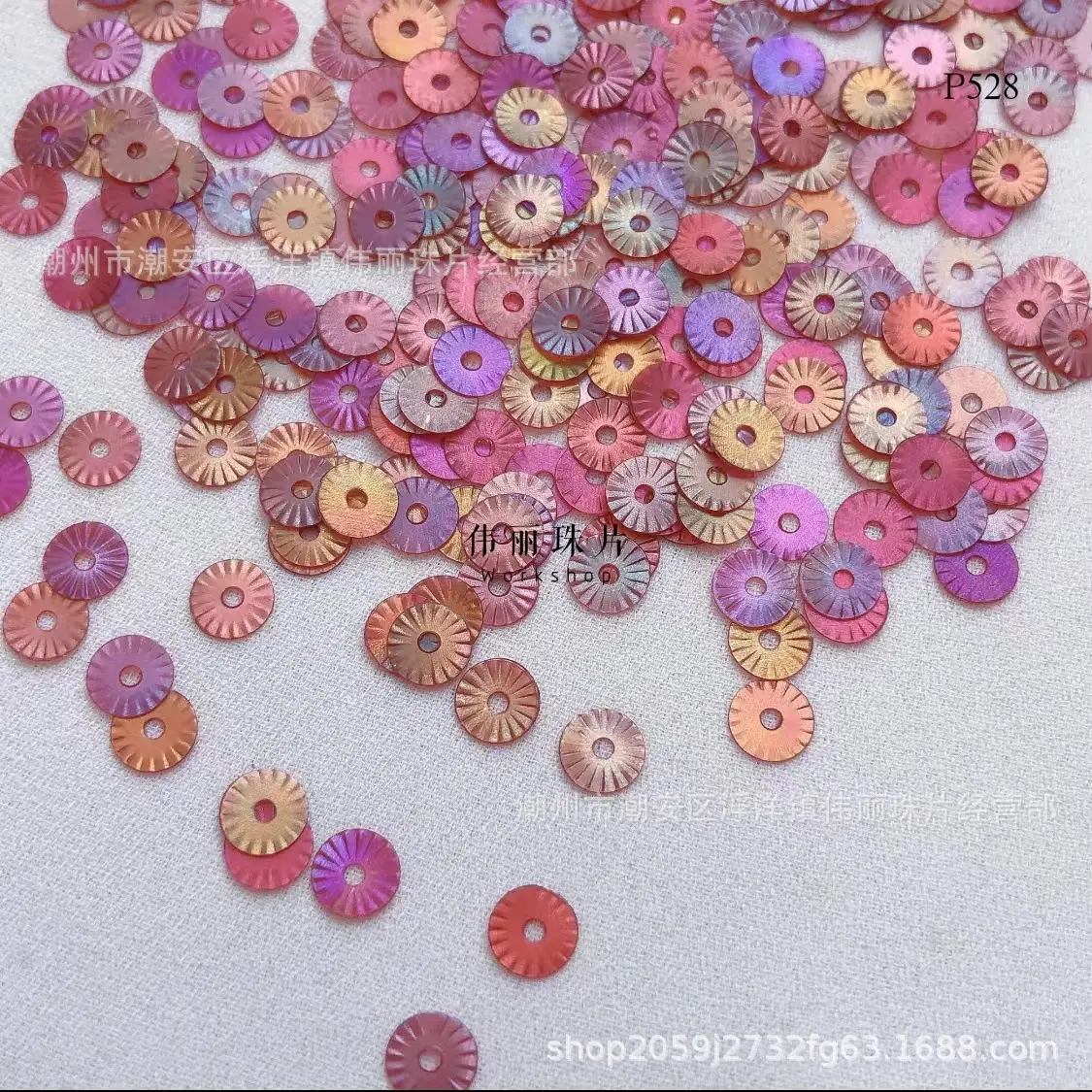 5mm French Embroidered Petal Buttons Set - Image 4