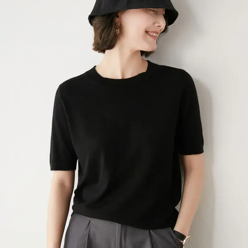 Women 5-Quarter Sleeve T-Shirt Olive Green Loose Fit - Image 5