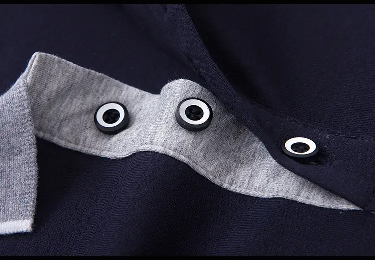 Men Black Cotton Polo Shirt with Embroidered Details — feature 14