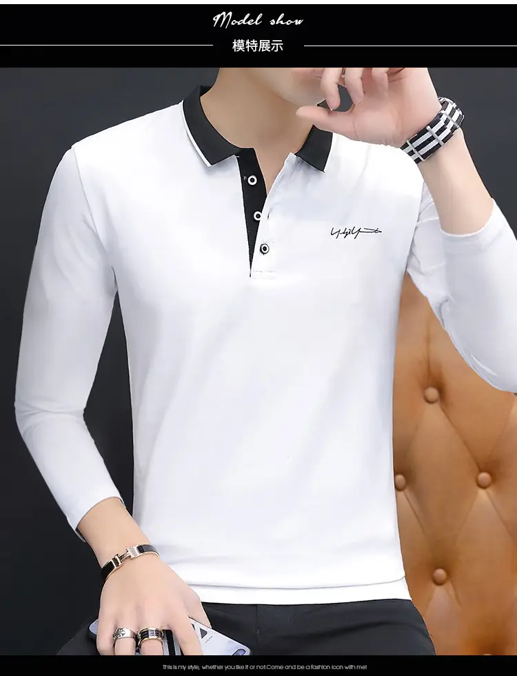 Men Black Cotton Polo Shirt with Embroidered Details — feature 3