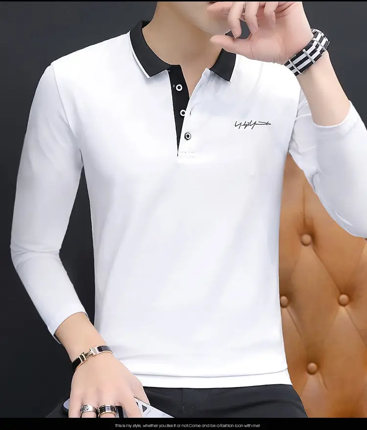 Men Black Cotton Polo Shirt with Embroidered Details — feature 5