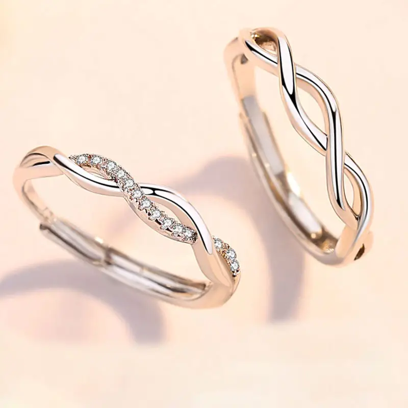 Sterone Silver Sansheng III Couple Ring Light Luxury - Image 4