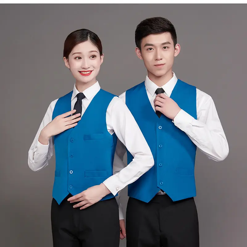 Blue Vest for Men & Women - Perfect for Catering & Work