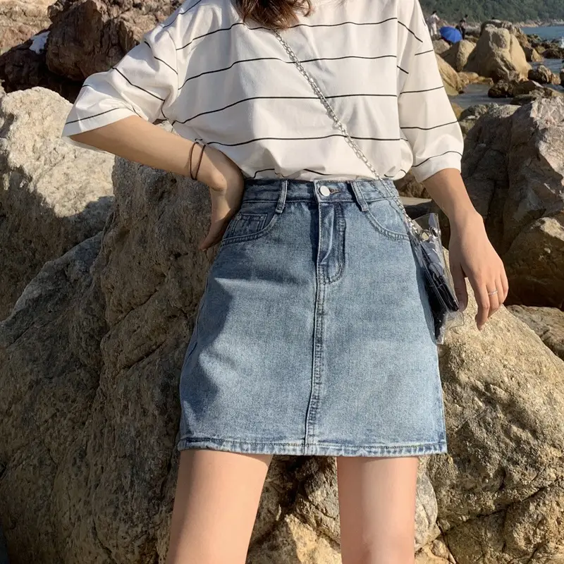 Women Denim High Waist Shorts 2021 Summer - Image 6