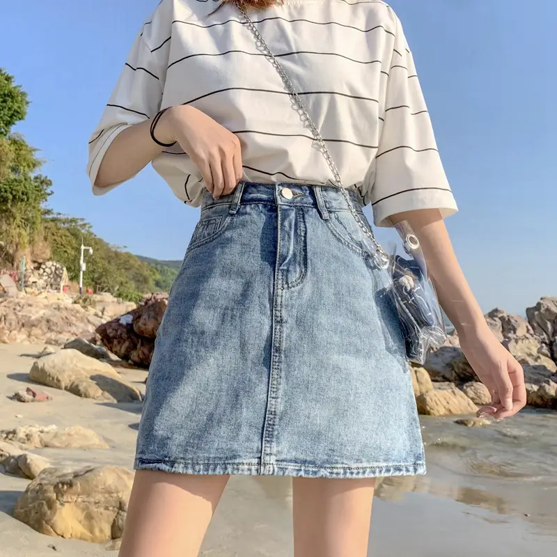 Women Denim High Waist Shorts 2021 Summer - Image 7