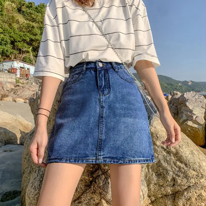 Women Denim High Waist Shorts 2021 Summer - Image 3