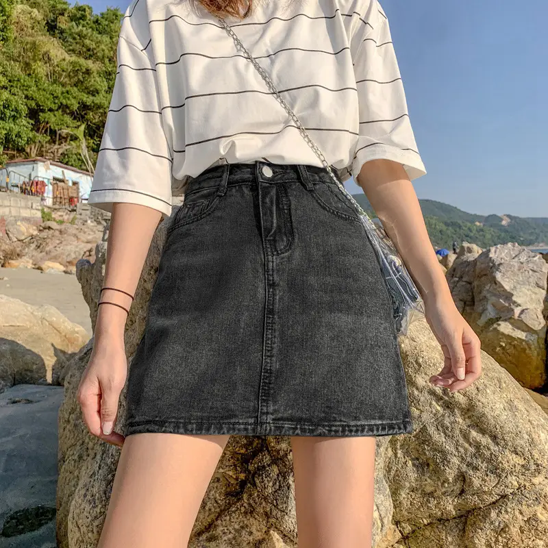 Women Denim High Waist Shorts 2021 Summer - Image 4