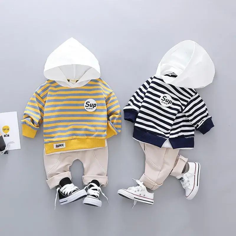 Boys Suit Casual Sweatshirt Hooded Spring and Autum Boys Fashionable Autum Clothing Split 0 Children 1 to 2 and a Half Years Old 3 Clothes - Image 4
