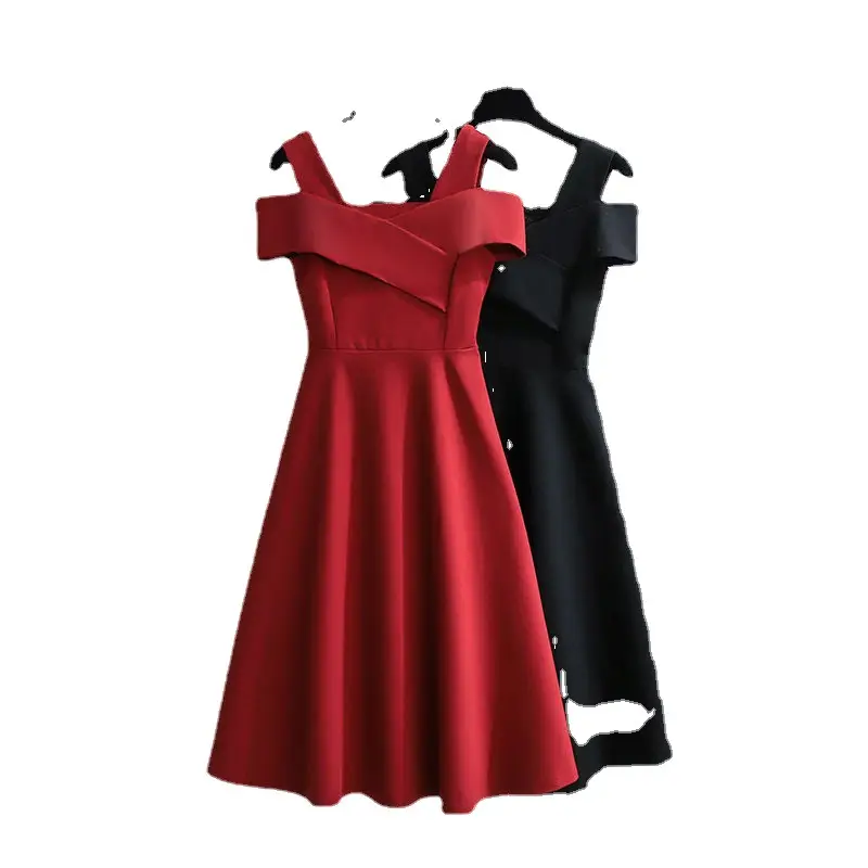 Red Fake Two-Piece Summer Dress Large - Image 5