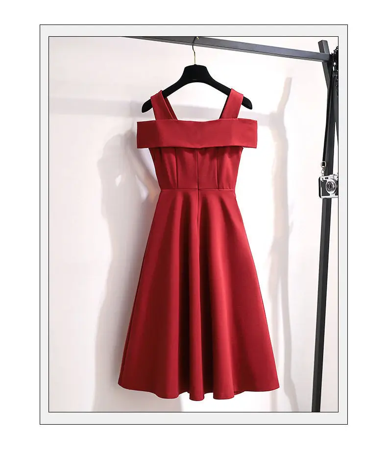 Red Fake Two-Piece Summer Dress Large — feature 14