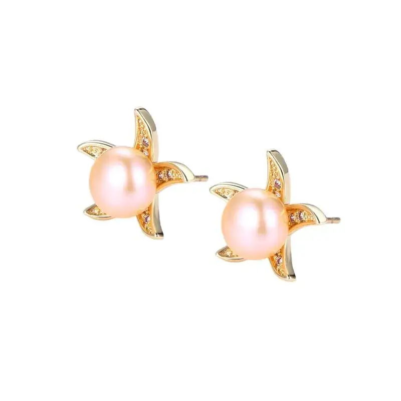 Japanese & Korean Pearl Starfish Earrings for Women - Image 5