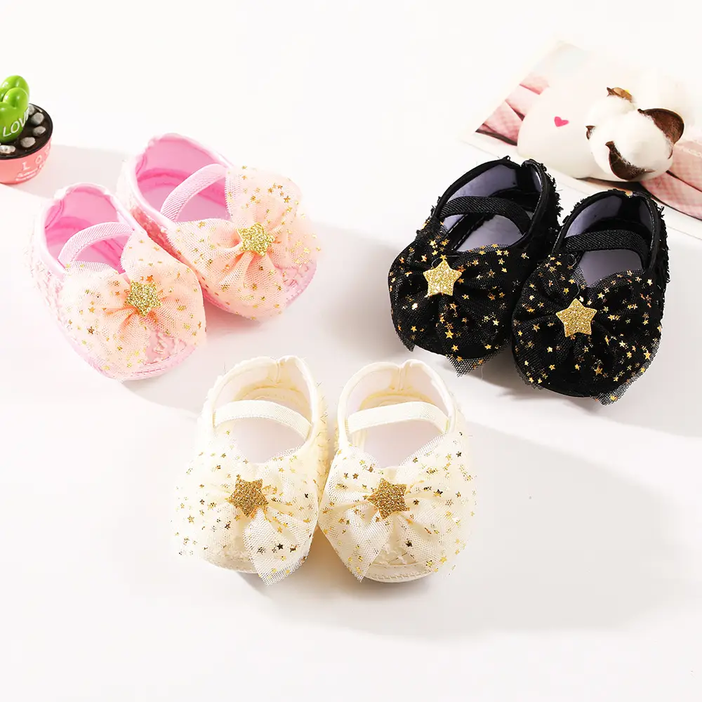 New Baby Bow Shoes Set for 0-3 Years