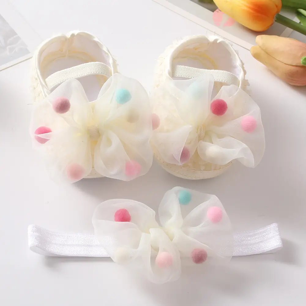 New Baby Headbands Set European American Bow Princess Shoes 0-3-6-9-12 Months