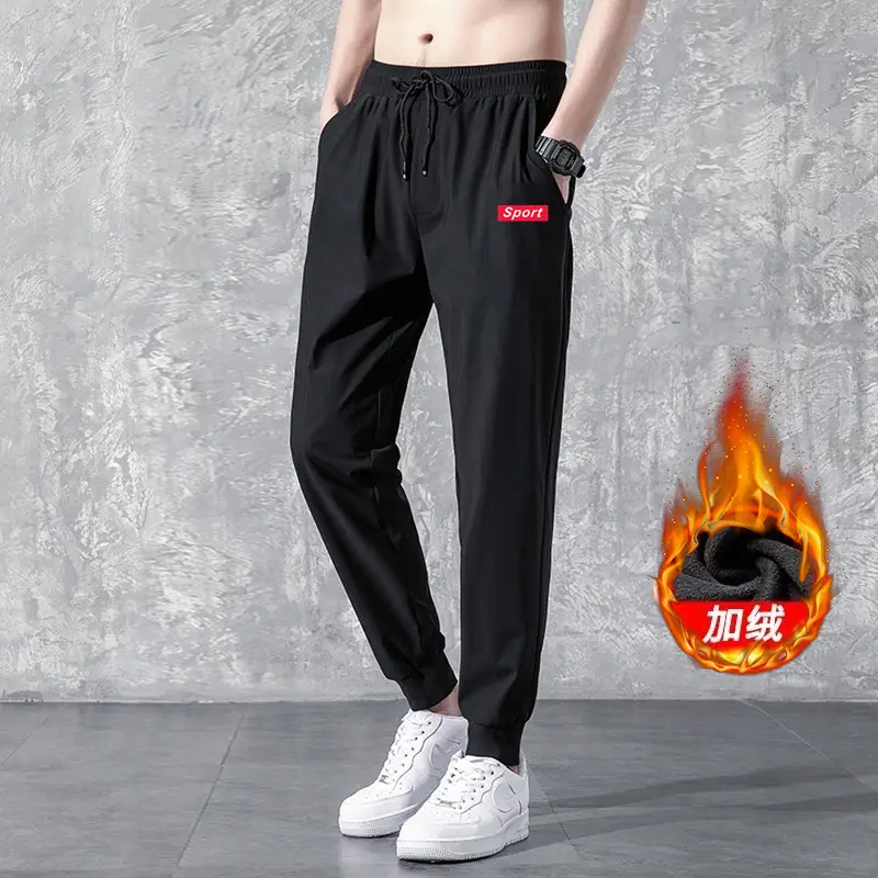 Men's Black Sweatpants with Flame Finish - Image 12