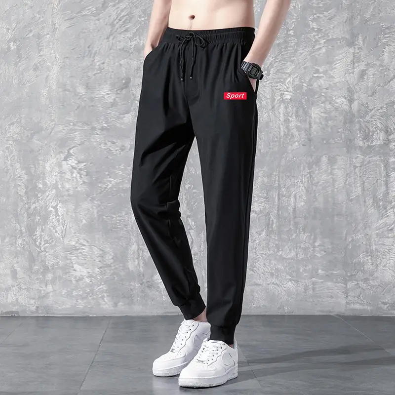 Men's Black Sweatpants with Flame Finish - Image 6